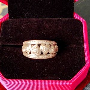 Vintage Heart Diamond Ring
